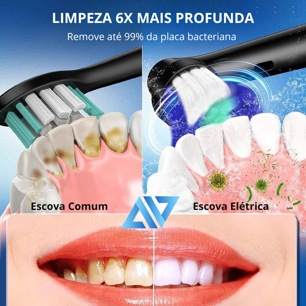 Escova dental Elétrica Rotatória - Aki Vale (8 Refis)