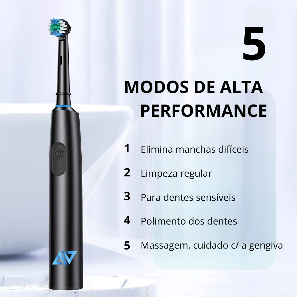 Escova dental Elétrica Rotatória - Aki Vale (8 Refis)