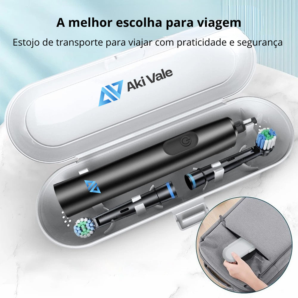 Escova dental Elétrica Rotatória - Aki Vale (8 Refis)