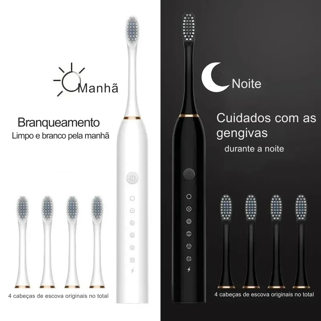Escova de Dentes Elétrica Ultrassônica - Aki Vale (Com Seis Modos)