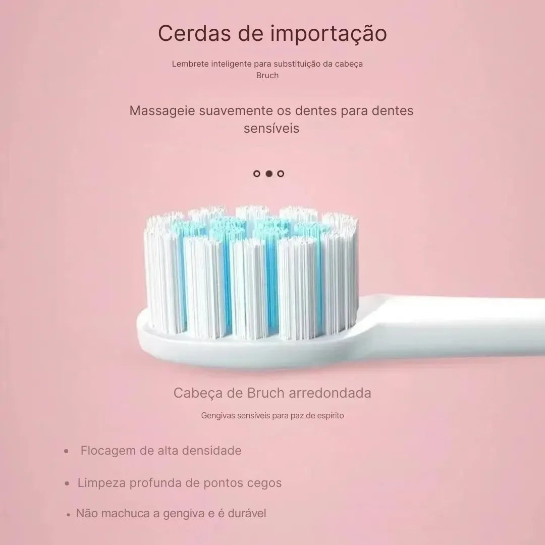 Escova de Dentes Elétrica Ultrassônica - Aki Vale (Com Seis Modos)