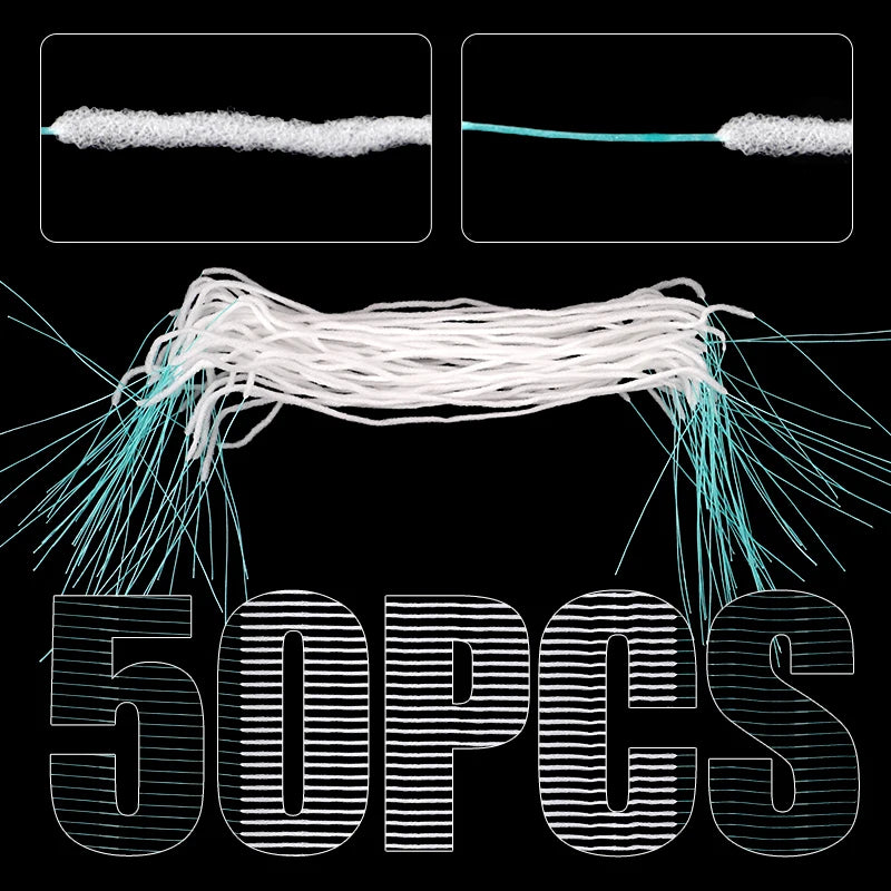 50 pçs threaders de fio dental dental dental flossers para aparelho ortodôntico ponte implante aro rosqueamento aparelho oral limpo