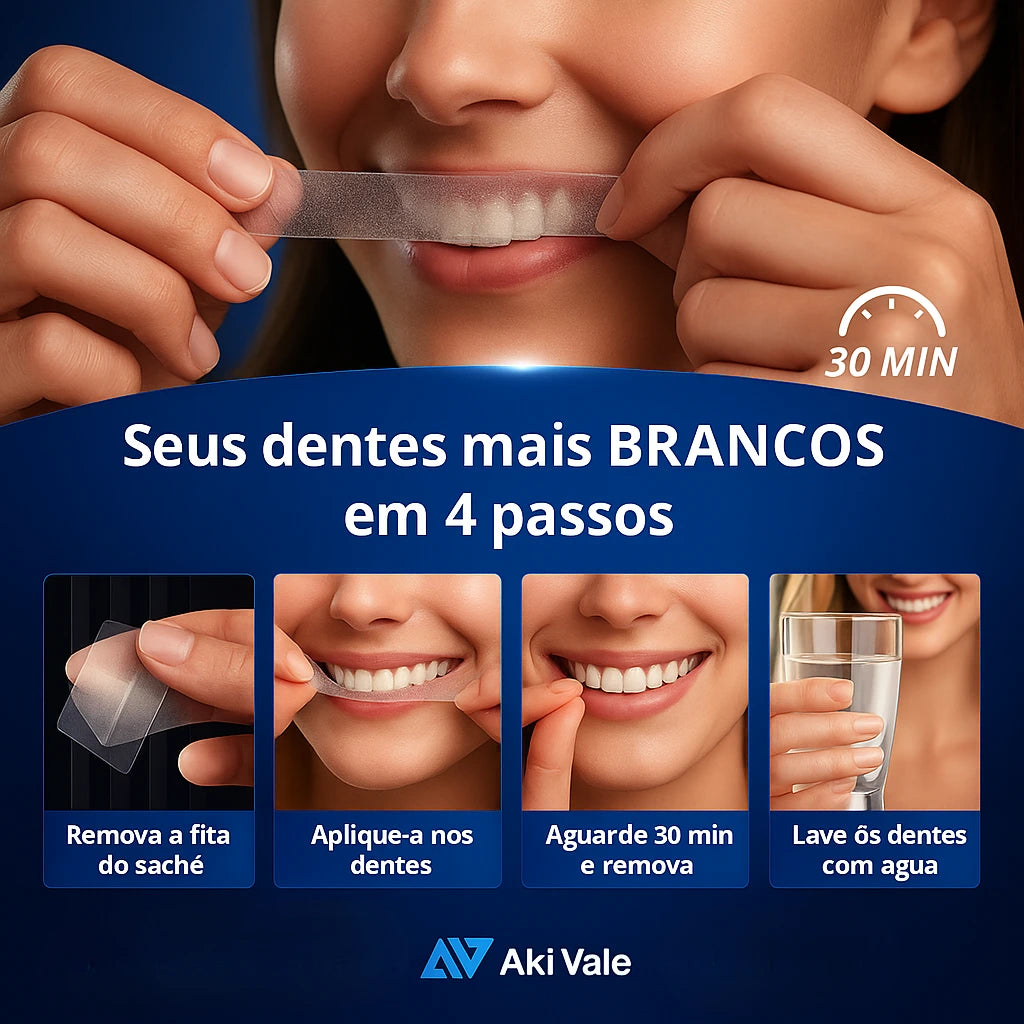 Fitas Clareadoras Super White - Aki Vale