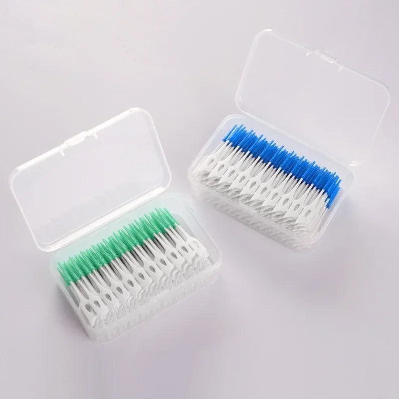 40/120pcs escova interdental de silicone macio escova interdental adaptativa escova de espaço aparelho ortodôntico escova odontologia dental