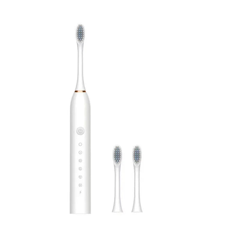 Escova de dentes elétrica ultrassônica, modo de seis velocidades, cabelo macio, carregamento usb, à prova d'água, limpador de dentes adulto, conjunto automático de casal