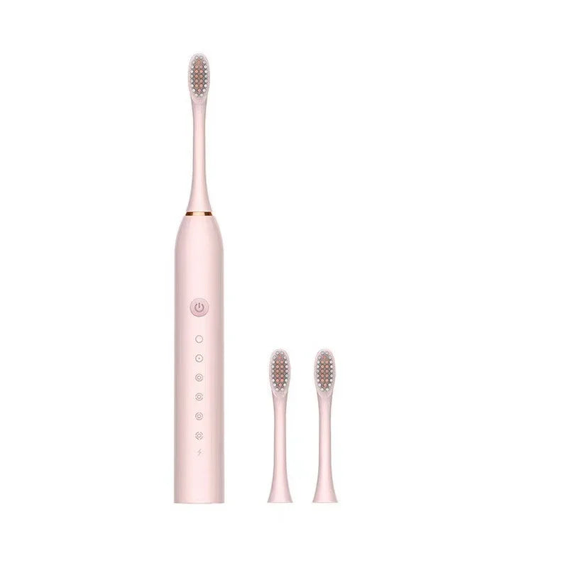 Escova de dentes elétrica ultrassônica, modo de seis velocidades, cabelo macio, carregamento usb, à prova d'água, limpador de dentes adulto, conjunto automático de casal